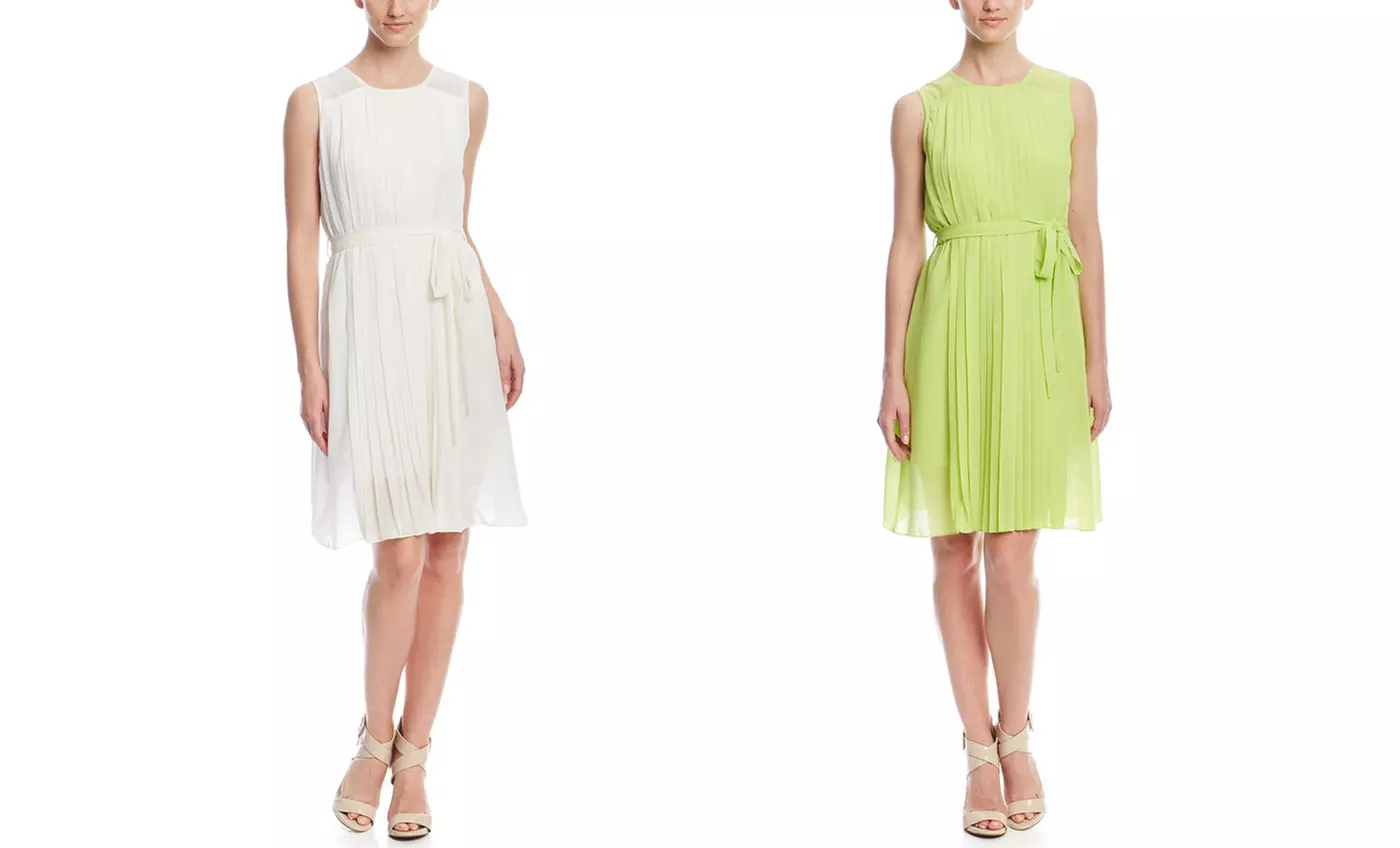 Cassee's Women's Sleeveless A-Line Dress with a Tie Waist | Brought to You by ideel - Primary Image