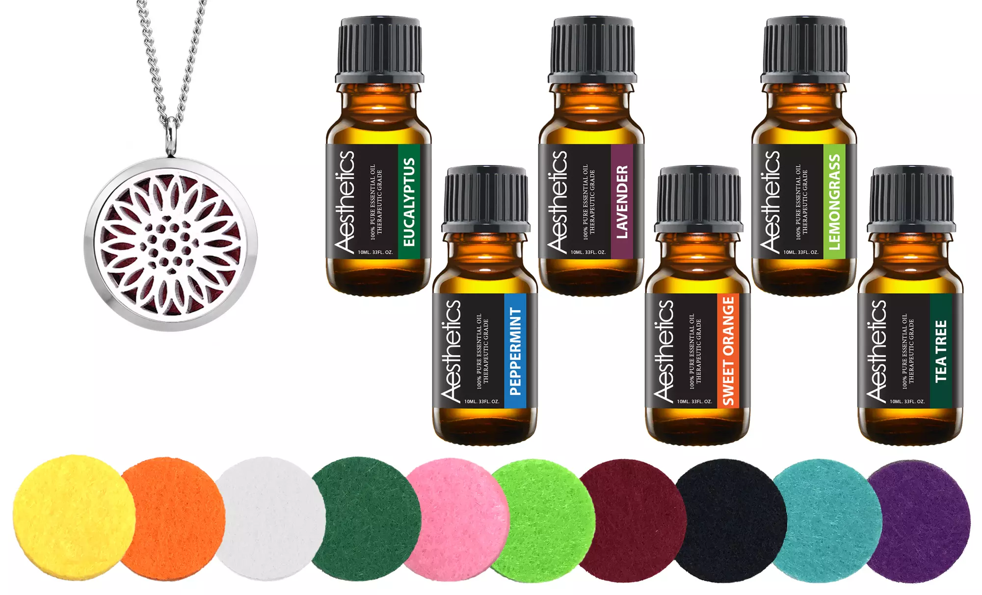 Necklace with Pendant and Essential Oils or Essential Oil Blends - Primary Image