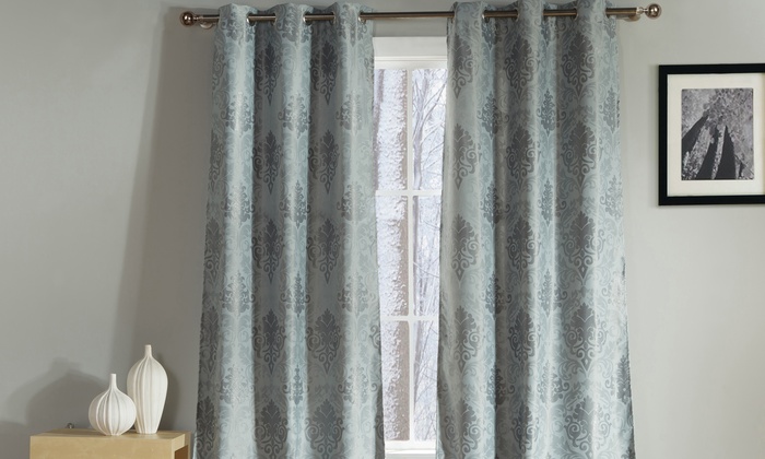 DUCK RIVER TEXTILE: Pair of Extra-Long Heavyweight Blackout-Curtain ...