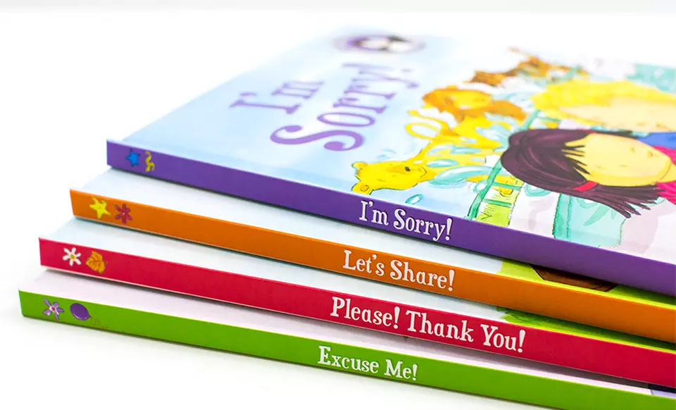 4-Book Book of Manners Set with Reward Stickers - Second Medium