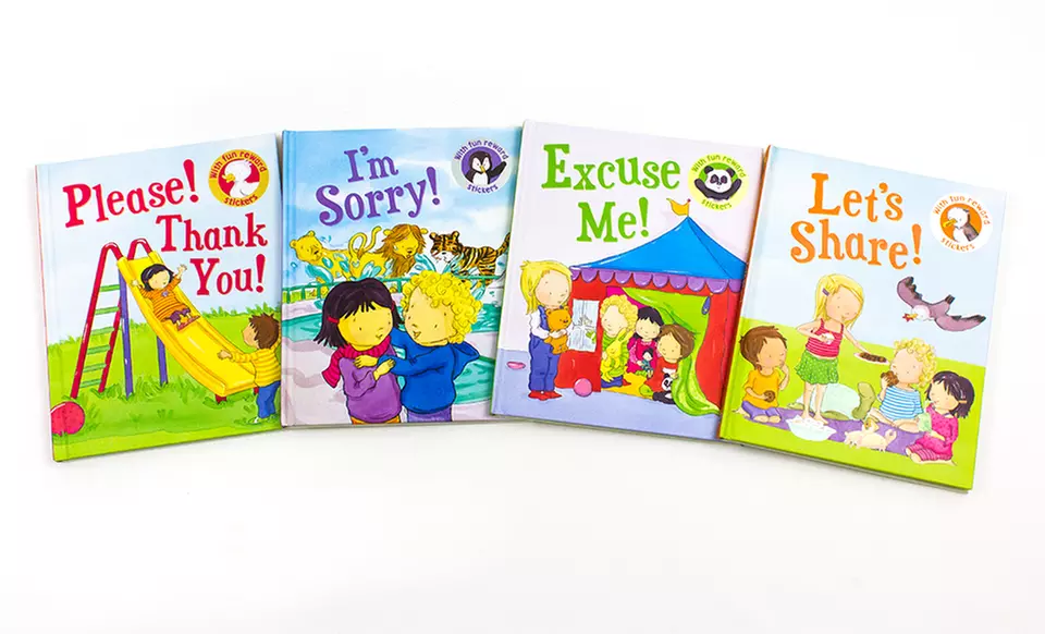 4-Book Book of Manners Set with Reward Stickers - Primary Image