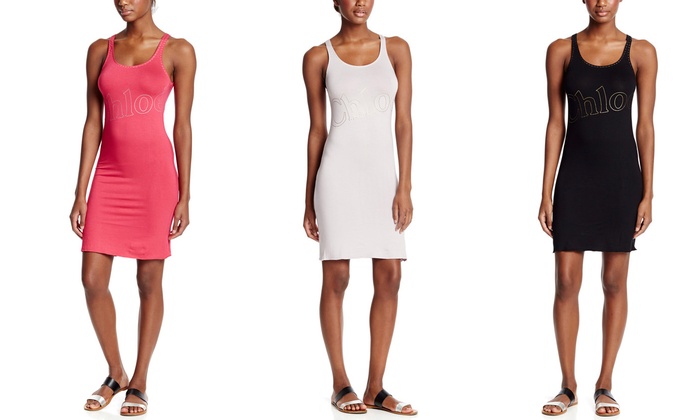 Chloe Logo Tank Dress Groupon Goods