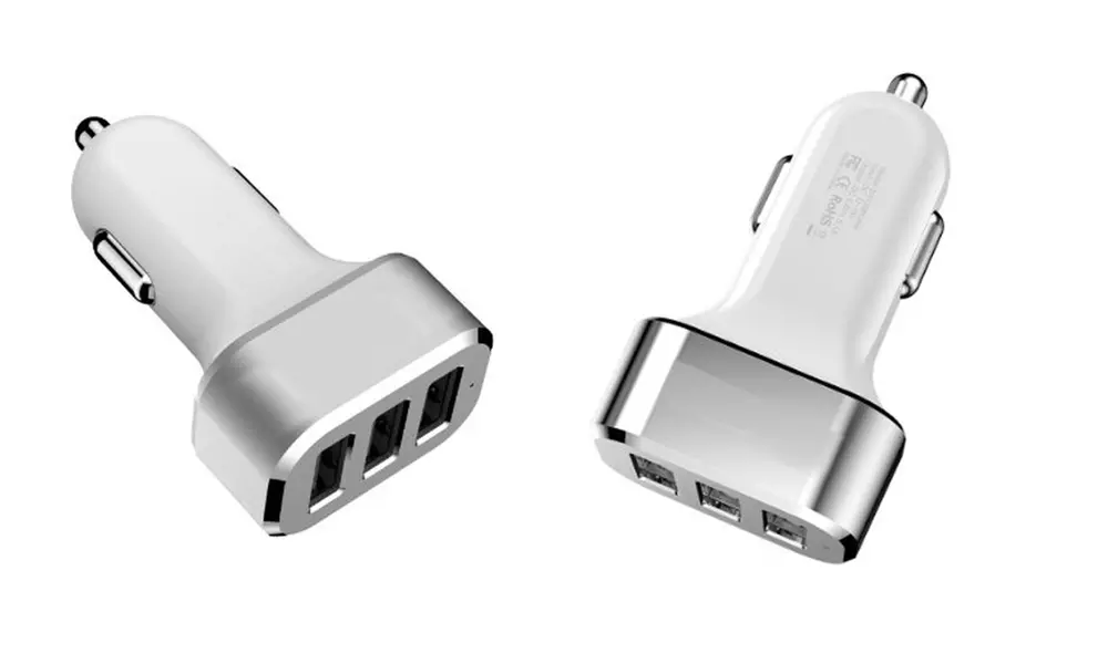 High-Speed 3-Port 5.1AMP USB Car Charger - Second Medium