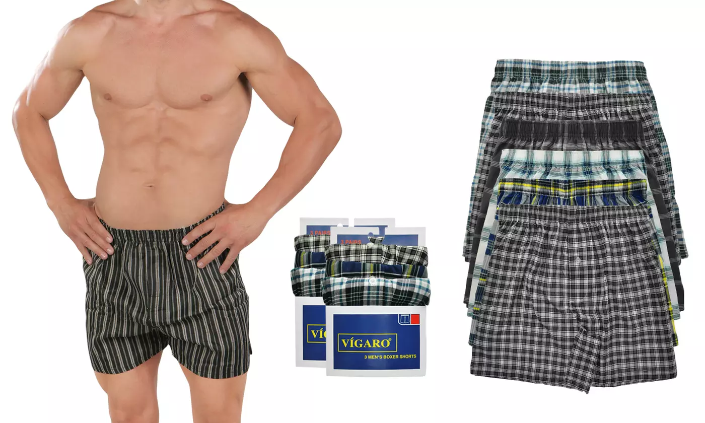 Vigaro Men's Cotton-Rich Assorted Boxer Shorts (6-Pack) - Primary Image