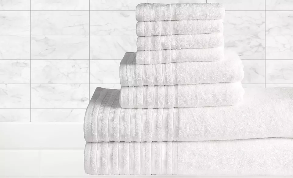 Casa Platino 8-Piece Egyptian-Cotton 600GSM Towel Set - Second Medium