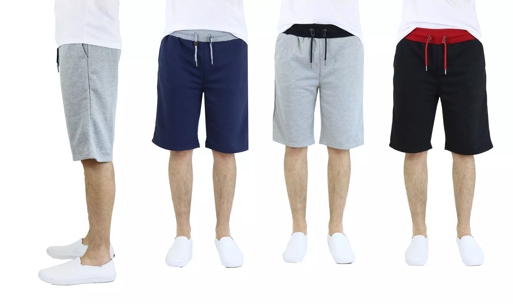 Men's French Terry Shorts with Contrast Waistband (2-Pack) - Primary Image