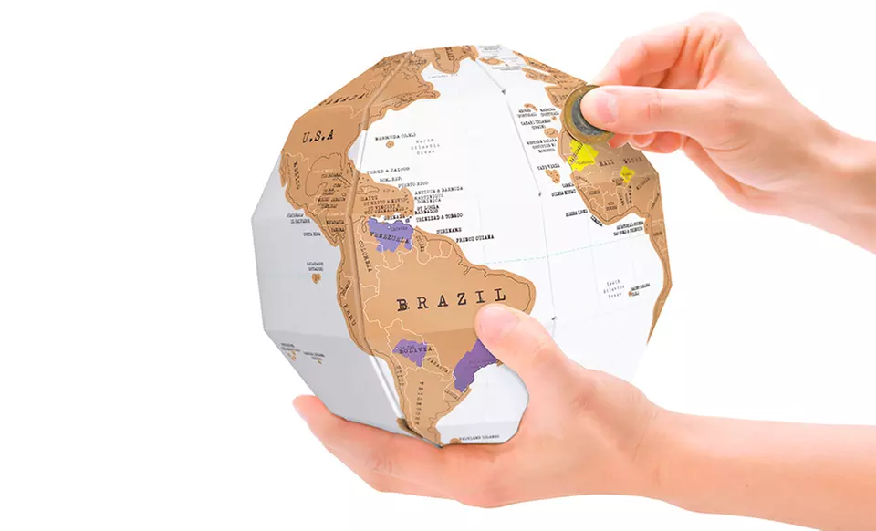 Trend Matters 3D World Scratch Globe Map - Primary Image