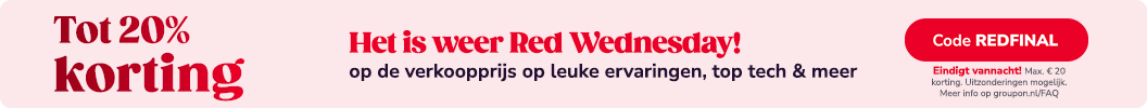 Gebruik code REDFINAL en krijg tot 20% korting op Lokaal, Producten en Travel. Eindigt vannacht. Uitzonderingen mogelijk.