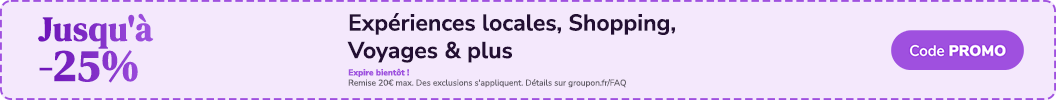 Jusqu'à -25% sur tout le site ! Code : PROMO