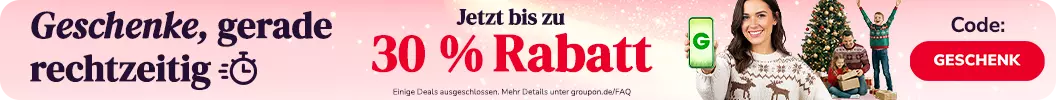 Jetzt bis zu 30 % Rabatt. Code: GESCHENK