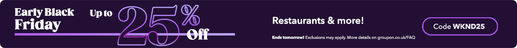 Save extra on amazing experiences. Use code WKND25 and enjoy up to an extra 25% off Local. Ends tomorrow. Some deals excluded.