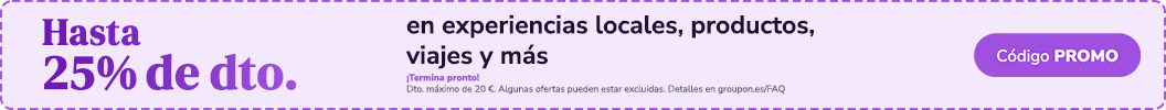 Ahora o nunca. ¡Hasta un 25% de descuento en toda la página!  Código: PROMO