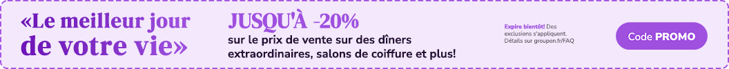 JUSQU'À -20% sur des menus gourmets et expériences inoubliables ! Code: PROMO