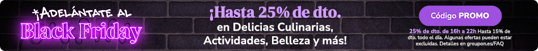 16h a 22h - Las mejores ofertas para madrugadores - ahorra hasta un 25%! Código: PROMO