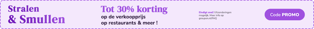 Tot 30% korting op de verkoopprijs op restaurants & meer ! Code: PROMO