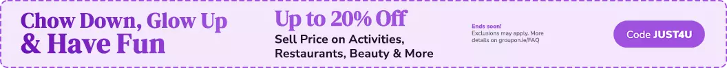 Up to 20% Off Sell Price on Restaurants, Beauty, & More! Code: JUST4U