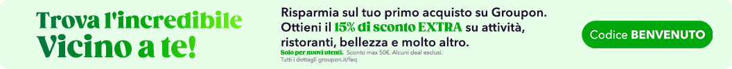 -15% su Vicino a Te. Usa il codice BENVENUTO al checkout. Solo per nuovi utenti
