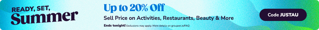 Use code JUST4U and enjoy up to an extra 20% off Local. Ends tonight. Some deals excluded.