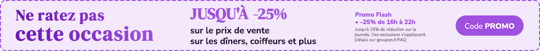 16h-22h : Offres de l'année - jusqu'à 25% de réduction ! Code : PROMO