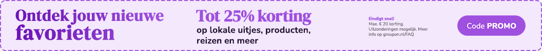 Nu of nooit. Nu tot 25% korting op alle deals! Code: PROMO