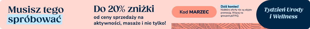Do 20% zniżki na oferty Twoje miasto z kodem MARZEC. Dziś koniec.