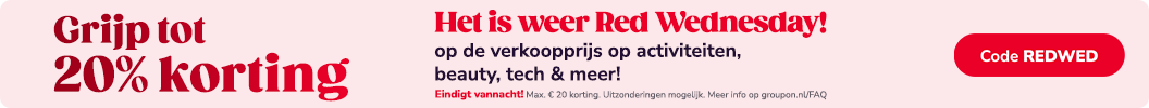 Gebruik code REDWED en krijg tot 20% korting op Lokaal, Producten en Travel. Eindigt vannacht. Uitzonderingen mogelijk.