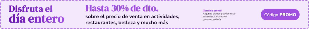 Hasta un 30% de dto. en experiencias increíbles para todos los gustos. Código: PROMO