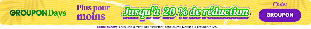 Vos coups de cœur en promo ! Jusqu'à 20% de réduction ! Code : GROUPON