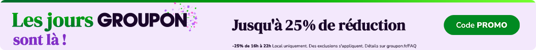 16h à 22h - JUSQU'À -25% sur les dîners, coiffeurs et plus! Code: PROMO