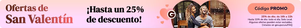 16h a 22h - ¡Haz este San Valentin inovildable con descuentos de hasta el 25%! Código: PROMO