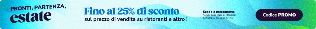 Approfitta di uno sconto fino al -25% su Vicino a te. Codice: PROMO. Scade a mezzanotte. Alcuni deal esclusi.