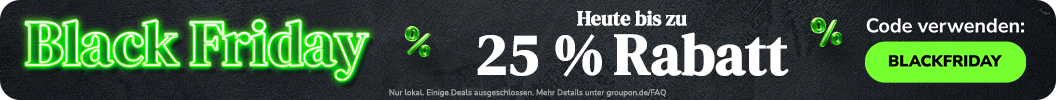 Heute bis zu 25 % Rabatt. Code: BLACKFRIDAY