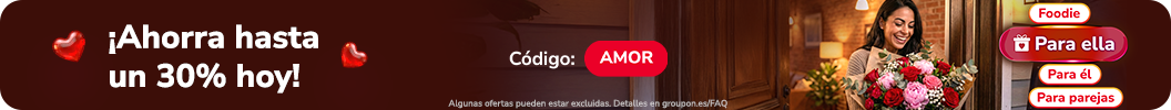&iexcl;Ahorra hasta un 30 % hoy!  C&oacute;digo: AMOR
