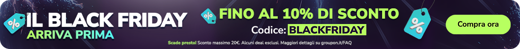 Sblocca offerte speciali oggi: fino al 10% di sconto. Codice: BLACKFRIDAY