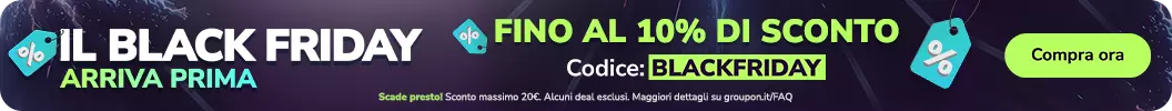 Sblocca offerte speciali oggi: fino al 10% di sconto. Codice: BLACKFRIDAY
