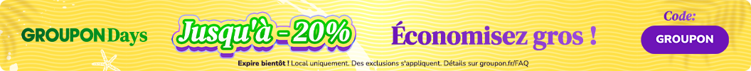 Votre plus bel été : réductions jusqu’à 20%. Code: GROUPON