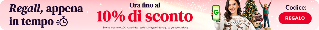 Ora fino al 10% di sconto. Codice: REGALO