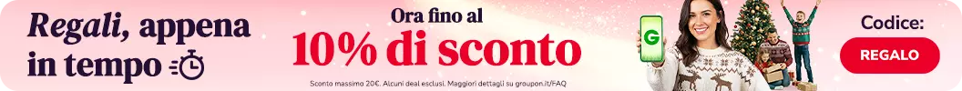 Ora fino al 10% di sconto. Codice: REGALO