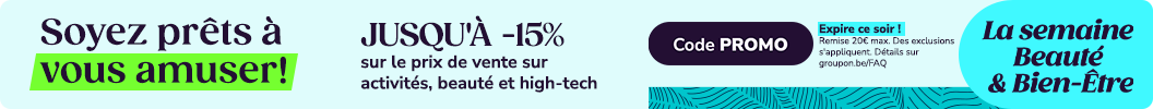 Utilisez le code PROMO et profitez de jusqu'à -15% sur tout le site. Expire ce soir. Certaines offres peuvent être exclues.
