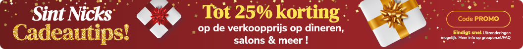 Tot 25% korting op de verkoopprijs op activiteiten, restaurants, beauty & meer. Code: PROMO