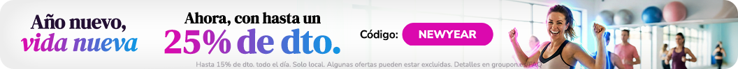 16h a 22h - &iexcl;Ahora, con hasta un 25 % de descuento! C&oacute;digo: NEWYEAR