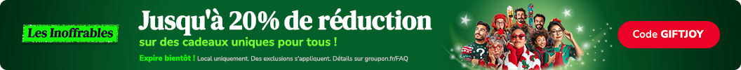 Trouvez le cadeau parfait maintenant, jusqu'à 20% de réduction ! Code: GIFTJOY