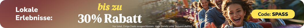 Entdecke tolle Erlebnisse in Deiner N&auml;he - Bis zu 30% Rabatt! Code: SPASS