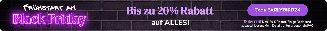 Beste Angebote für Frühaufsteher - spare bis zu 20%! Code: EARLYBIRD24