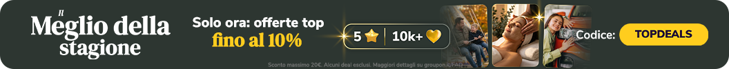 Risparmia fino al 10 % oggi! Codice: TOPDEALS
