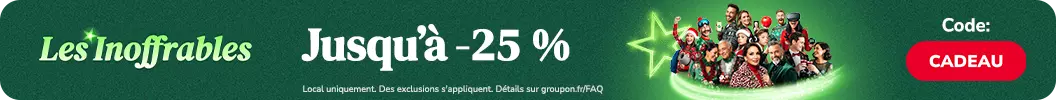 Jusqu’à -25 % : Avec Groupon, gâter tout le monde devient facile ! Code: CADEAU