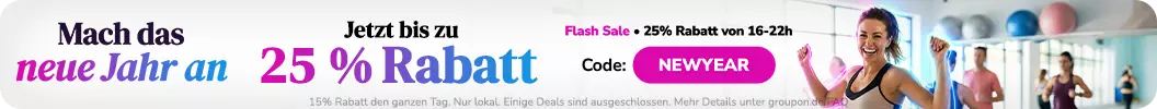 16-22h - Jetzt bis zu 25 % Rabatt! Code: NEWYEAR