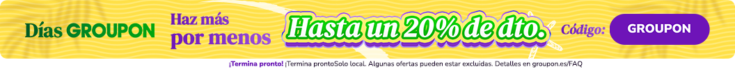 Todos los planes que puedas imaginar, ¡en oferta! ¡Hasta 20%! Código: GROUPON