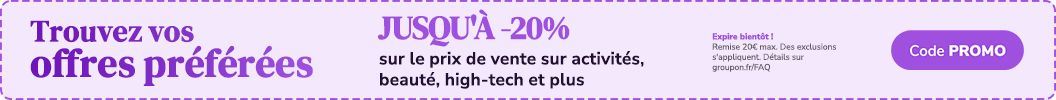 Maintenant ou jamais – Jusqu’à 20% de remise sur tout le site ! Code : PROMO