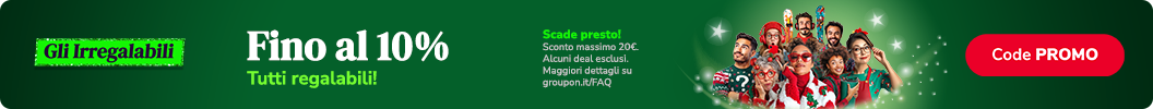 Con le offerte Groupon, tutto diventa regalabile! Fino al 10% di sconto! Codice: PROMO